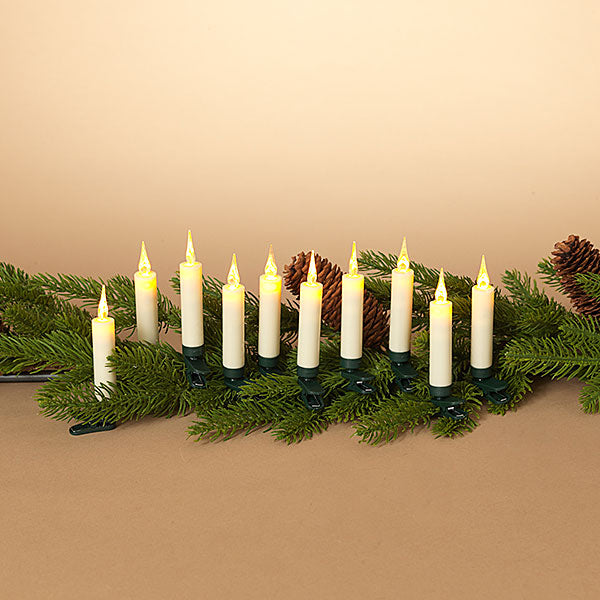 4 Inch LED Clip on Candle - 10 piece Set - White